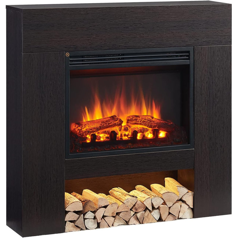 FLAMME Beadell Electric Fireplace with surround with 2kW Fireplace Heater Multiple Colours Available, Espresso Oak