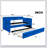 BLUE UPHOLSTERED DAYBED WITH TRUNDLE, VELVET FABRIC