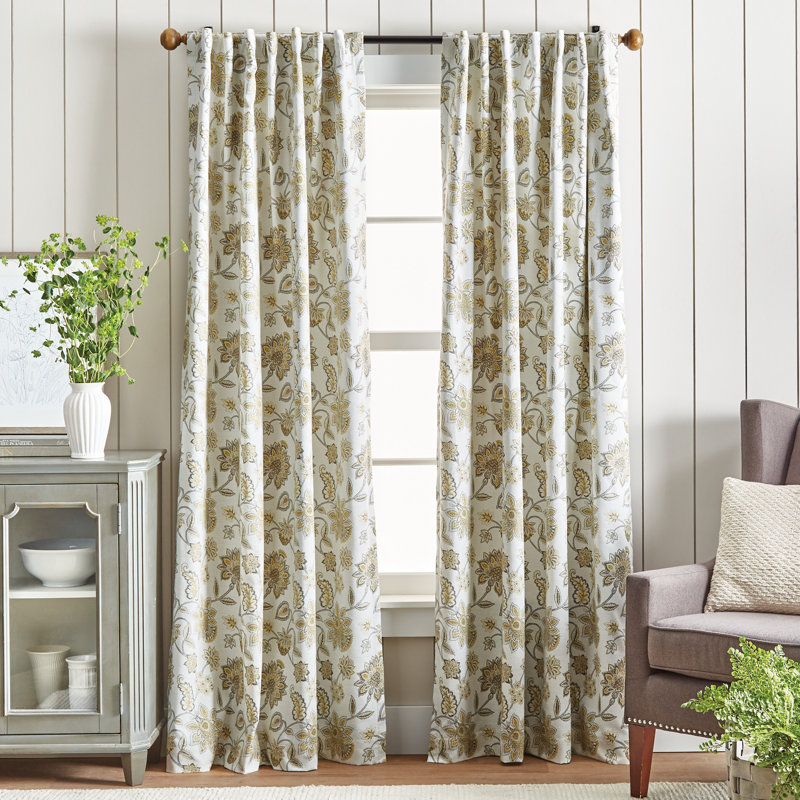 Paire de rideaux occultant avec passe-tringle Jakarta, Indigo, l 50" x L 84"