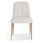 Ensemble de 2 chaises de salle à manger Rise 19 pouces, revêtement Soft Boucle, blanc, bronze