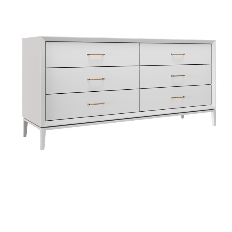 Alexandra Double Drawer Bath Vanity, Strong White, 72", Satin Gold