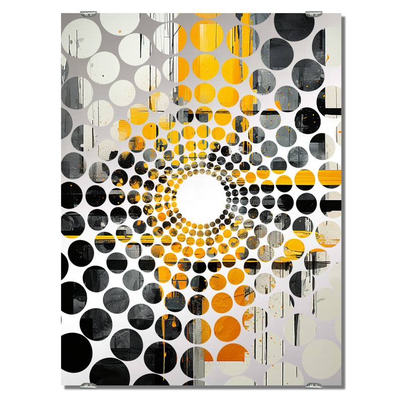 Rattew - Miroir à collage abstrait, décoration murale MIR131672, 32 po x 24 po