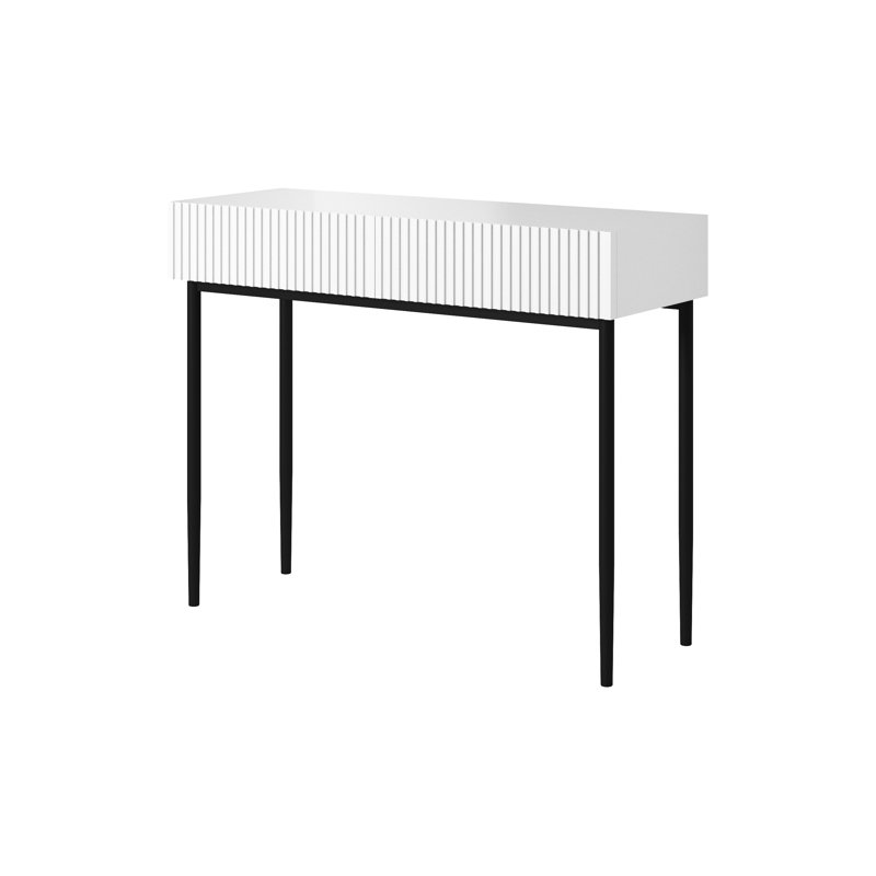 Aleetha Secretary Desk, White/Black