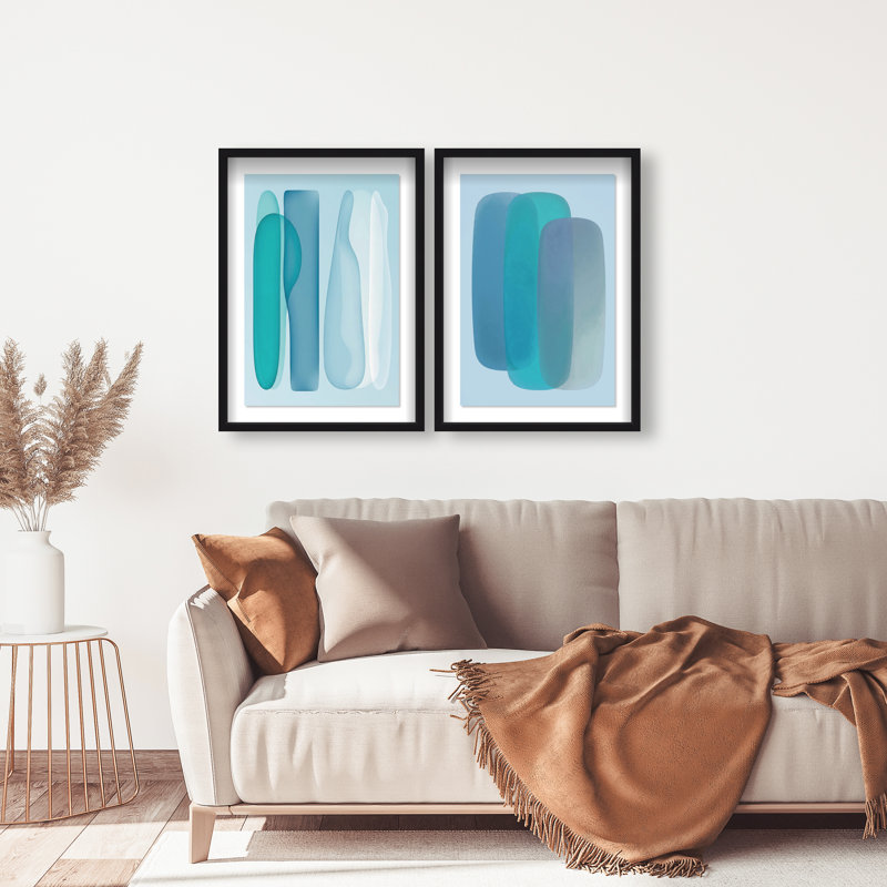 Glacier Gradients Set Set by Oliver Gal, 75"H x 51"W, Black Shadowbox