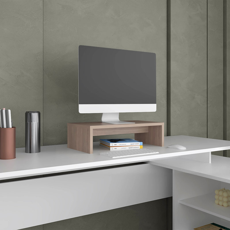 Bureau H 5,4 po avec 1 tablette, Brun