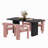Double Pedestal Dining Set with Chairs-1417079166-1417079163