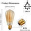Ampoule Edison à intensité variable de 60 watts vintage ST64 à intensité variable E26 2700K