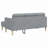 vidaXL Sofa Set with Cushion Light Grey Polyester-1100002308