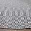 Tapis ivoire / bleu marine en coton tissé à plat à la main Bester-19562520