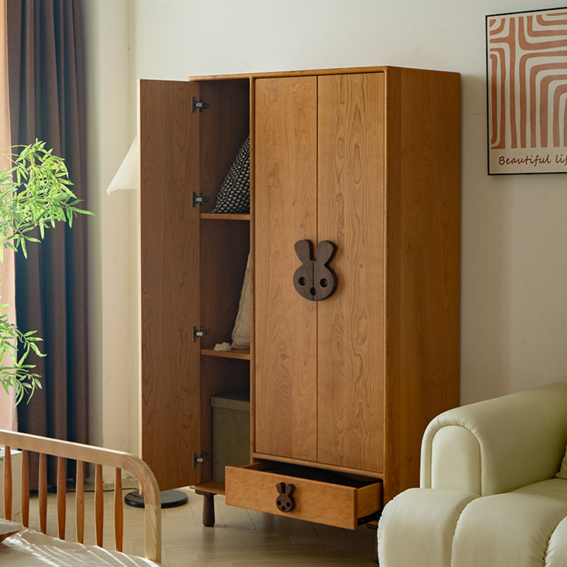 Simple and Creative Solid Wood Wardrobe