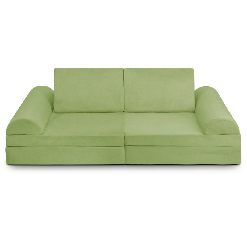 Cressey Kids 9.06'' Chair and Ottoman, Green