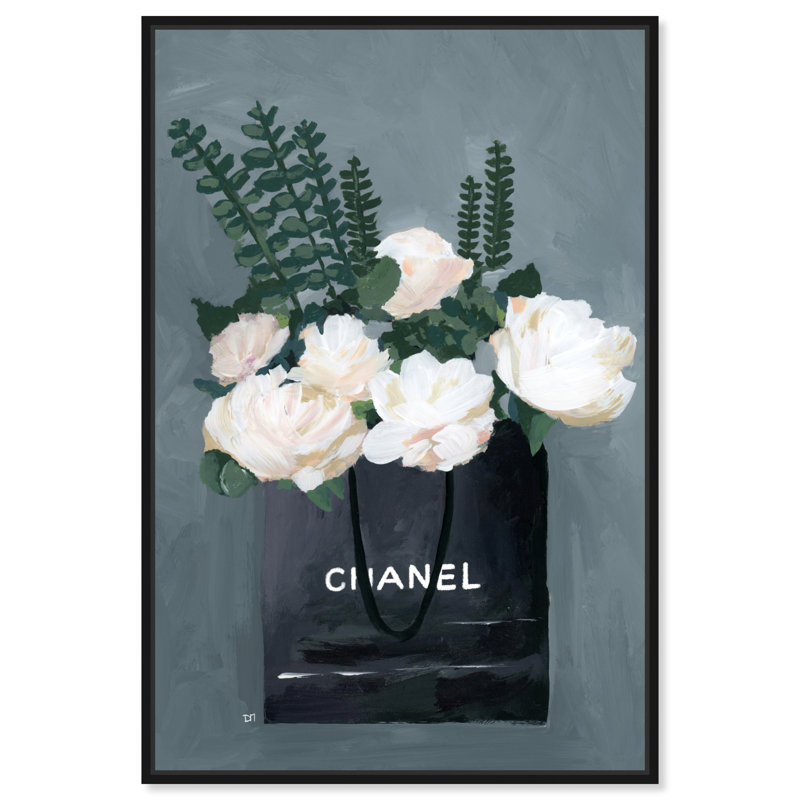 " Floral And Botanical Precious Finds Florals " Painting Print, Black Framed, 54" H x 36" W