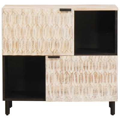 Solid Wood Rectangle Accent Cabinet