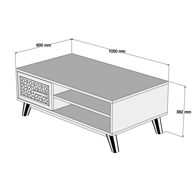 Table basse avec rangement Cronin