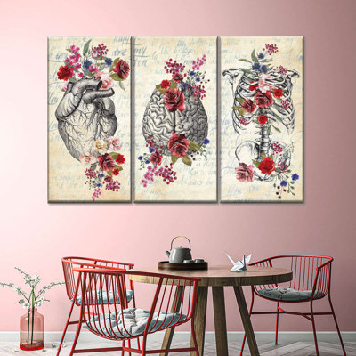 " Anatomy Floral " 3 - Pieces