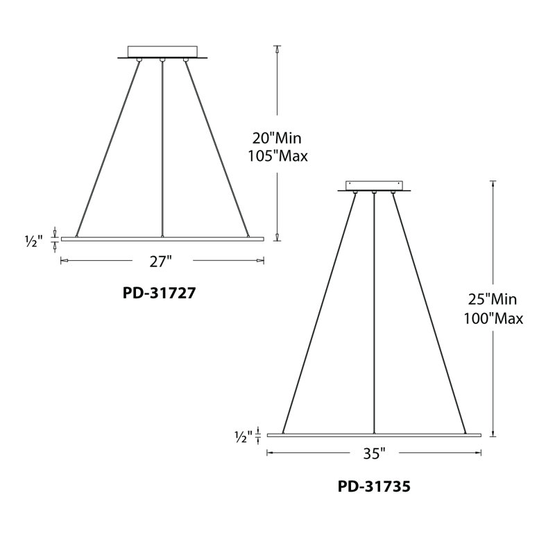Illusion 1 - Light LED Pendant, Titanium, 90 W