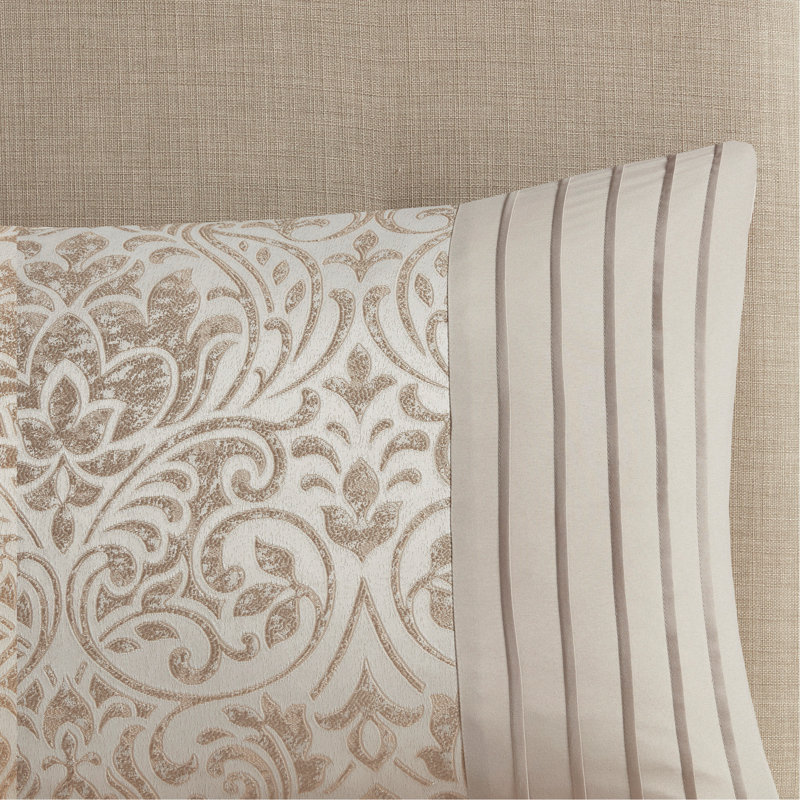 Ensemble d'édredon en jacquard 12 pièces, ensemble de literie très grand kaki avec draps complets