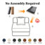 Canapé-lit ajustable en velours côtelé 3-en-1 Jairden, méridienne convertible pliable moderne (avec coussin décoratif)-2083423151