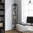 6 Tier Corner Shelf, 71.1-Inch Tall Bookshelf, Display Rack With Metal Frame, Round Shelf Unit, Stand for Bathroom, Living Room, Home, Office, Dark Gray-613359663