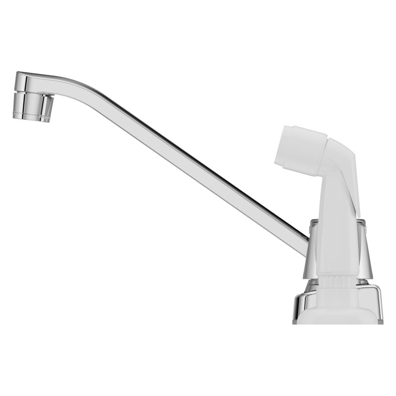 Pfirst Series Double Handle Kitchen Faucet, Chrome