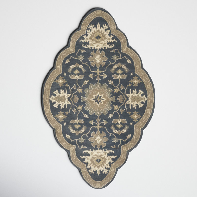 Arden Hand Tufted Wool Floral Indoor Rug, Novelty 5' x 8'