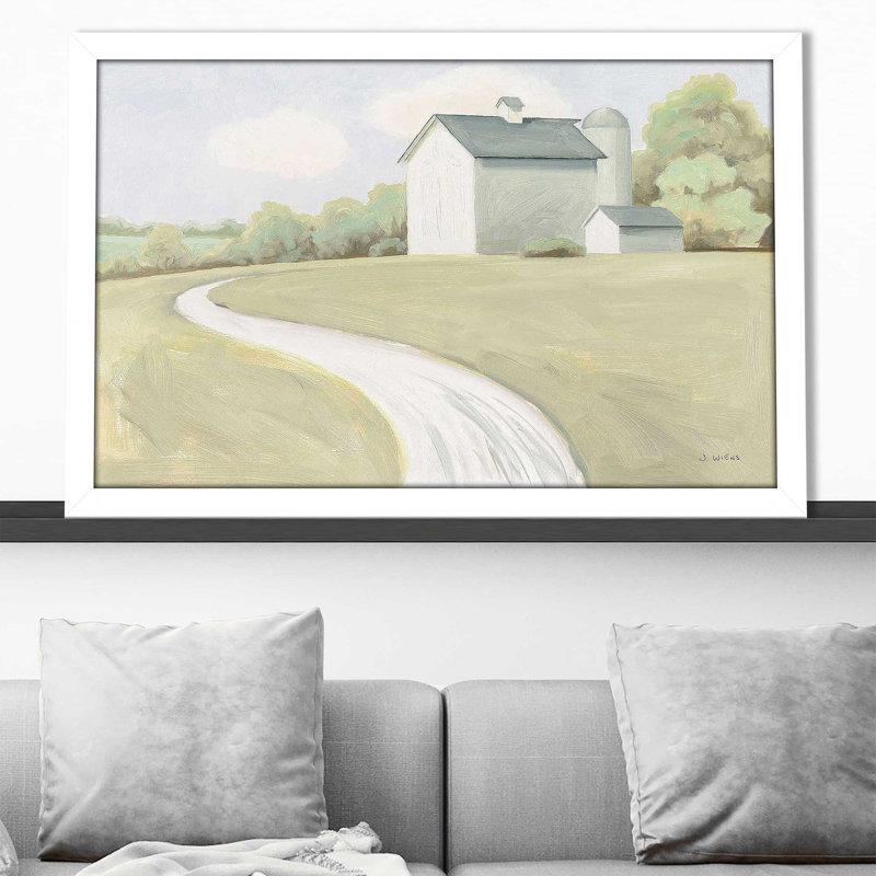 Tranquil Scene par James Wiens - Peinture, Cadre blanc, H 27,5 po x l 39,5 po x P 0,75 po