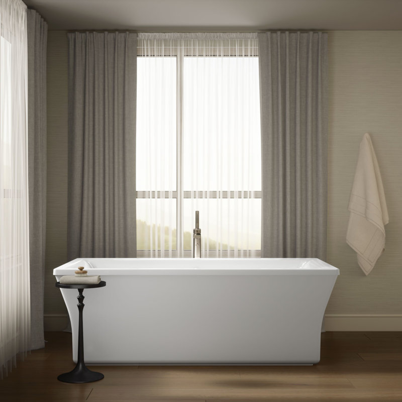 Stargaze® Freestanding 72" x 36" Soaking Bathtub, White