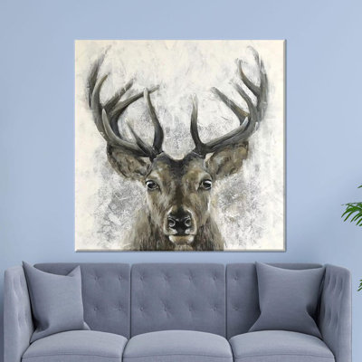 Affiche de toile grand cerf minimaliste, parfaite pour une décoration murale de ferme ou un cadeau de demoiselle d'honneur