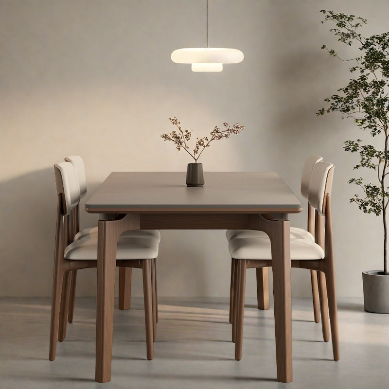 Ensemble de table de salle à manger Rock Plate., H 29,53 po x L 62,99 po x l 31,5 po