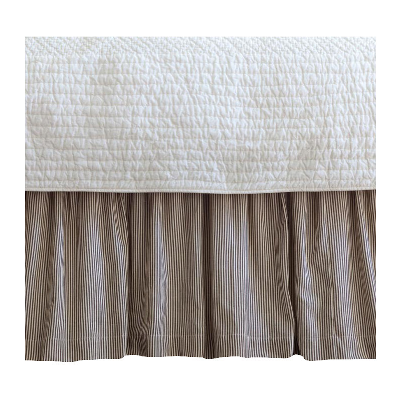 Farmhouse Stripe Bed Skirt, King