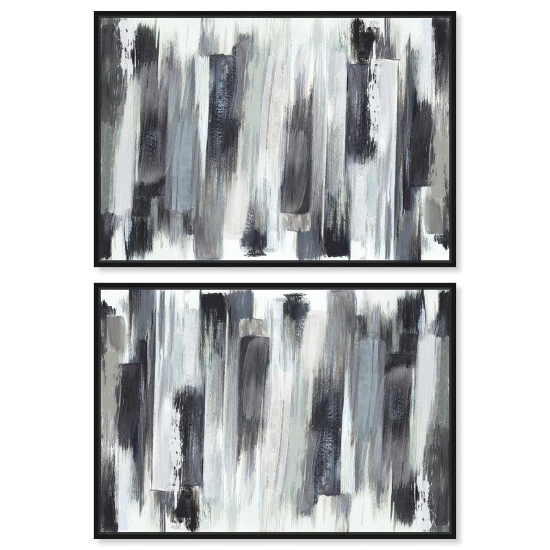 Toiles différentes par Mancave par Art Remedy, H 11 po x l 16 po, Cadre noir