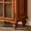 Armoire d'appoint en bois massif et verre de style rétro