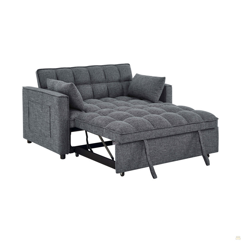 Tufted Convertible Sleeper Sofa With Chaise