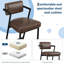 Bar Stools Set of 2, Counter Height, PU Leather, Metal Frame for Kitchen-1327616415
