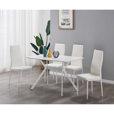 Ensemble de table de salle à manger gris NASH