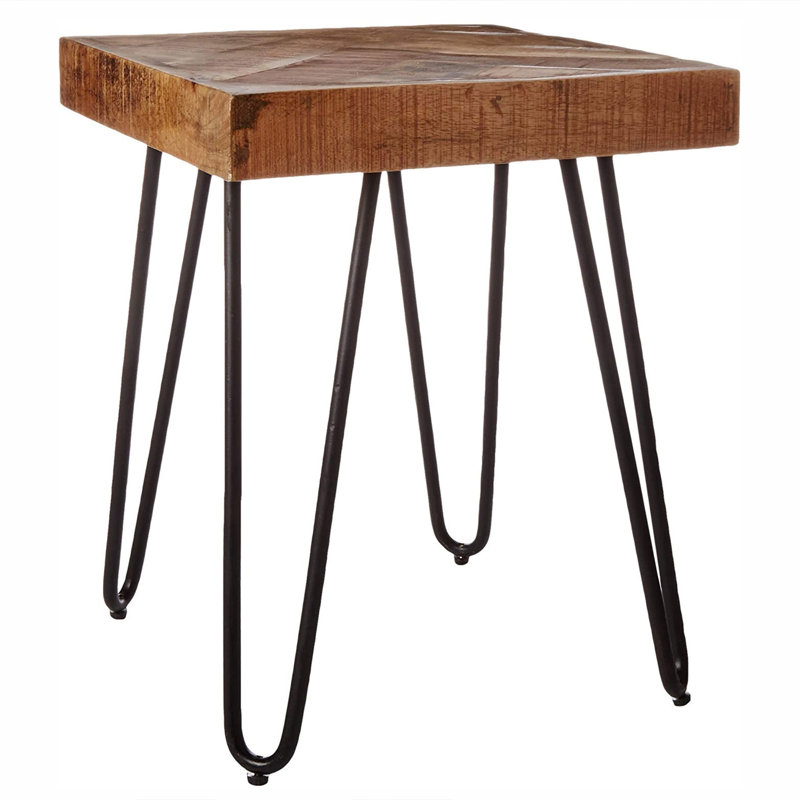Solid Wood Top End Table