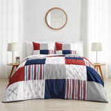 Baseball Patch Reversible Modern & Contemporary Comforter Set