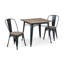 Lelystad Elm Square Wood Top Dining Table