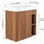 Meuble-lavabo flottant 20 po avec lavabo en résine blanche