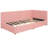 Twin Size Bed With 2 Drawers And Pink Linen Upholstery - No Box Spring, Robust Engaging Frame Upholstered Daybed Storage Compartments In Linen, Charming-583672196
