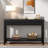 Modern Console Table With Striped Design, 2 Drawers And 2-tier Design-1410201999