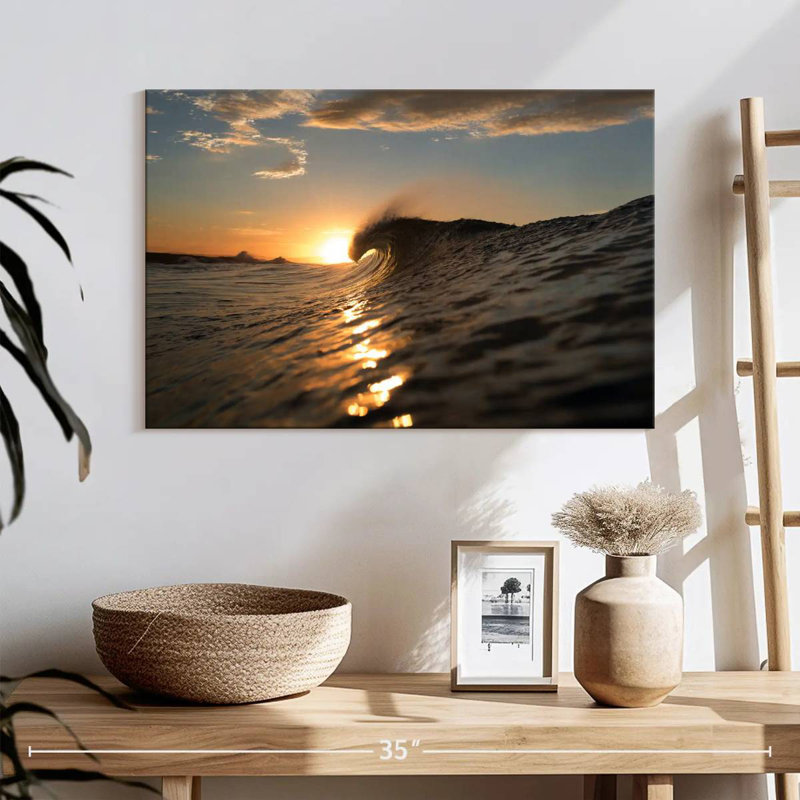 Gillard Golden Sunrise - Vague d'océan, H 24 po x l 36 po
