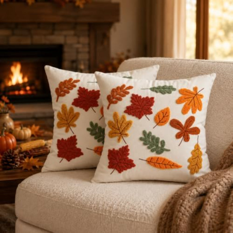 Ensemble de 2 coussins décoratifs lombaires 12 x 20, Square 16"
