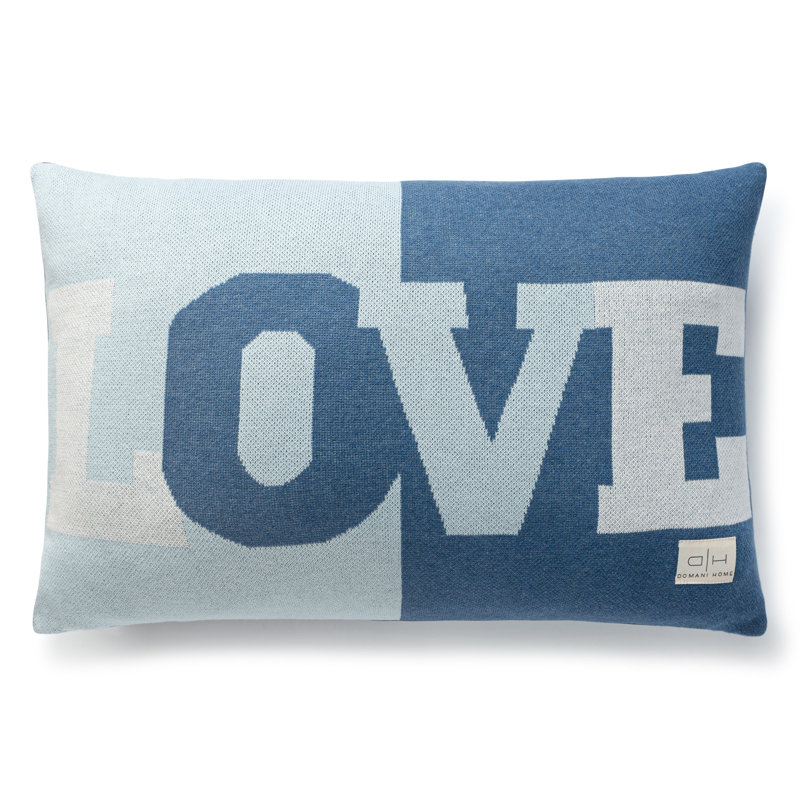 Love Throw Pillow, Blue