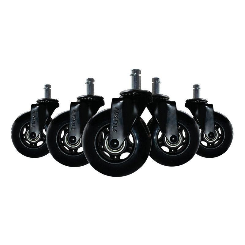 Set Of 5 Castors Office Chair Heavy-duty Castors Smooth-running Quiet Universal Castors