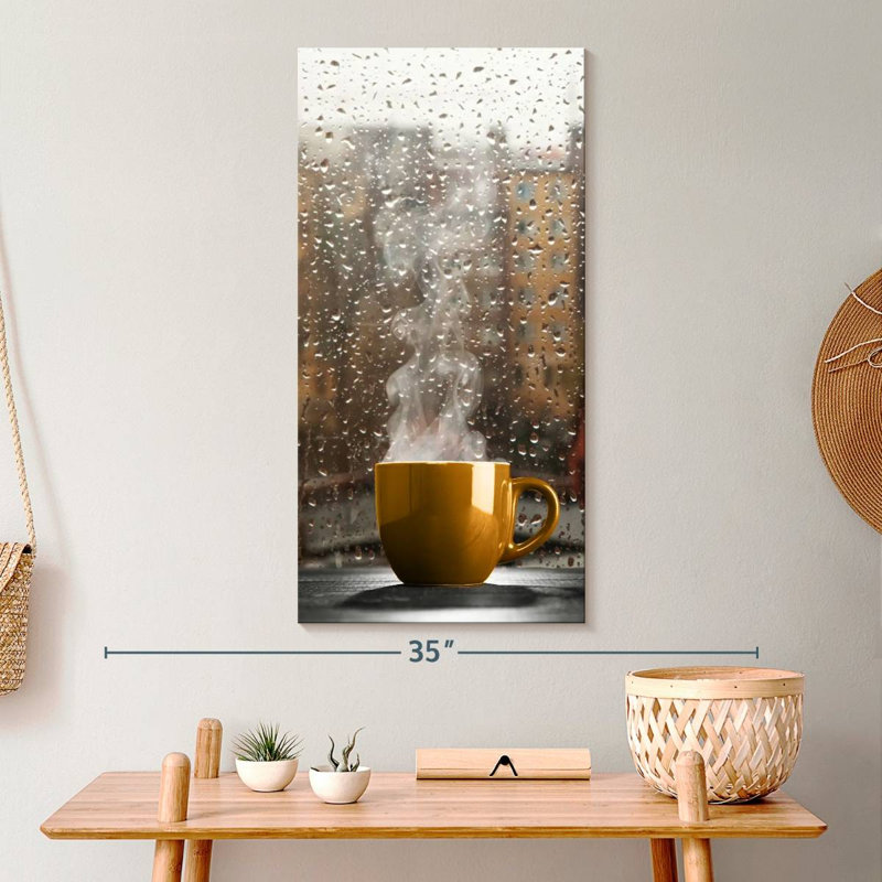 «Morning Cup Of Coffee», reproduction sur toile, H 30 po x l 15 po x P 1,25 po
