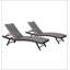 Chaise longue d'extérieur en osier 2 pièces