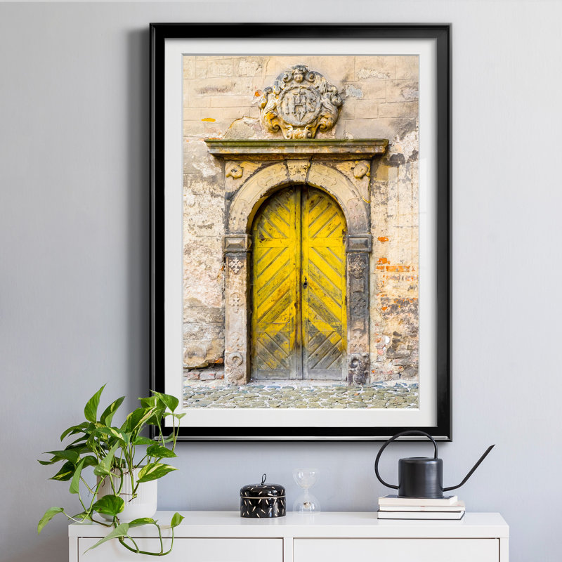 «Moravian Door» par Danita Delimont - reproduction de cadre photo sur papier, H 30,5 po x l 42,5 po x P 1,5 po, Cadre noir