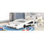 Race Car-Shaped Platform Bed With Wheels