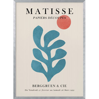 "Matisse floral", art mural texturé encadré